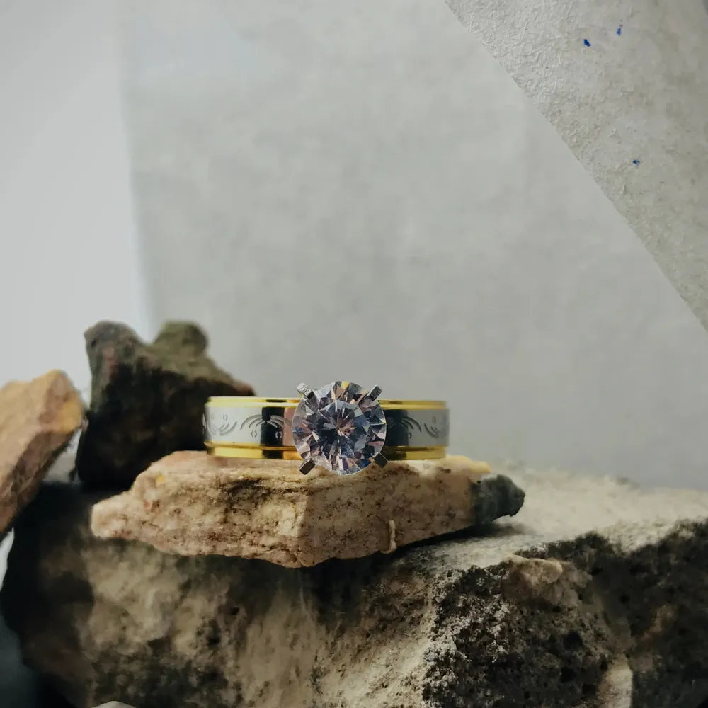 Eternal Radiance Two-Tone Solitaire Ring