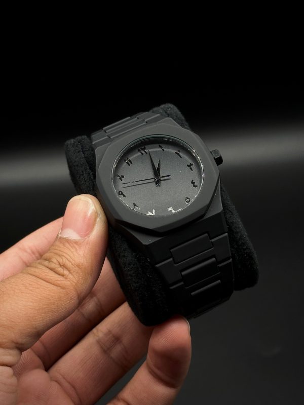Full Black Aura Quartz Watch | Lightweight Analog Watch for Men & Boys