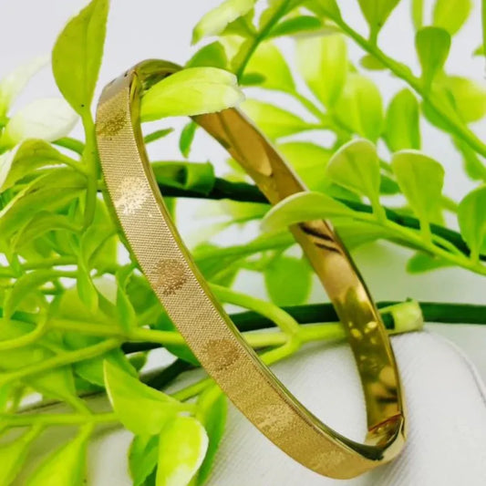 Cartier-Inspired Gold Bangle Adjustable Bracelet for Women