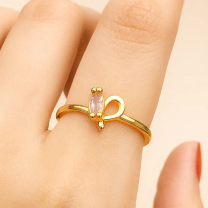 Golden Whisper Marquise Ring