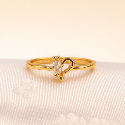 Golden Whisper Marquise Ring