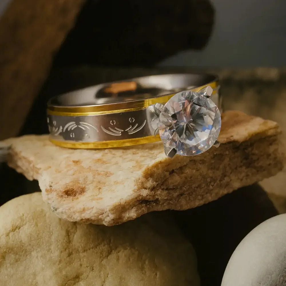 Eternal Radiance Two-Tone Solitaire Ring