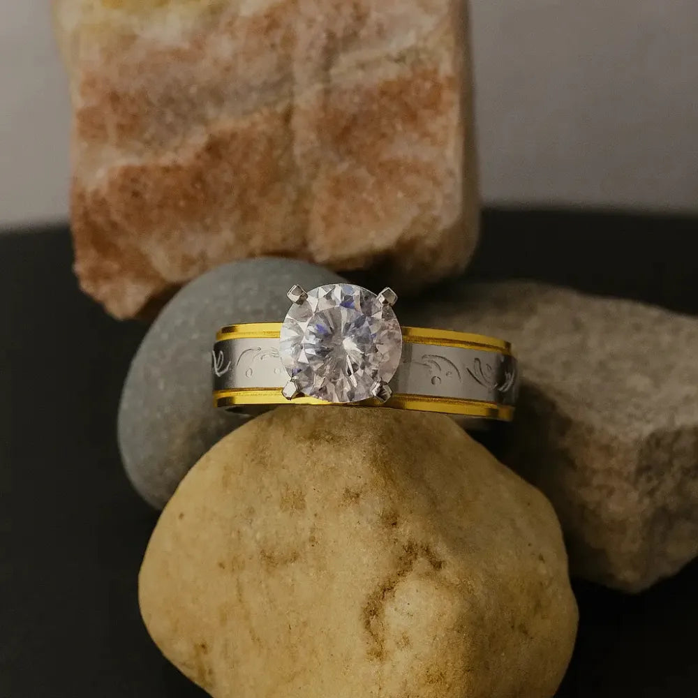 Eternal Radiance Two-Tone Solitaire Ring