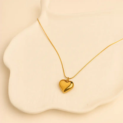 Golden Heart Charm Necklace
