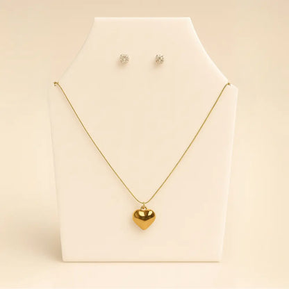 Golden Heart Charm Necklace
