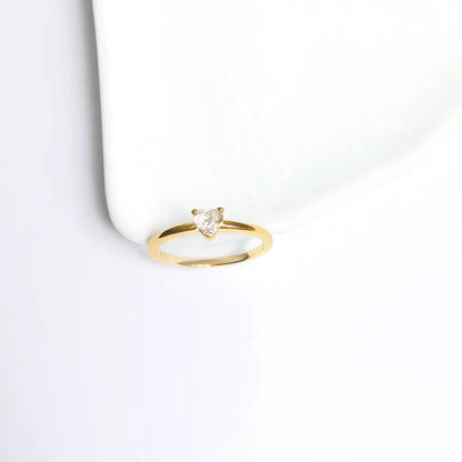 Golden Heartstone Ring