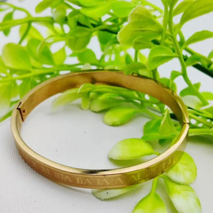 Cartier-Inspired Roman Numeral Gold Bracelet for Women