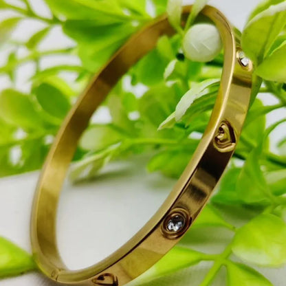 Cartier-Inspired Heart Charm Adjustable Bracelet for Women