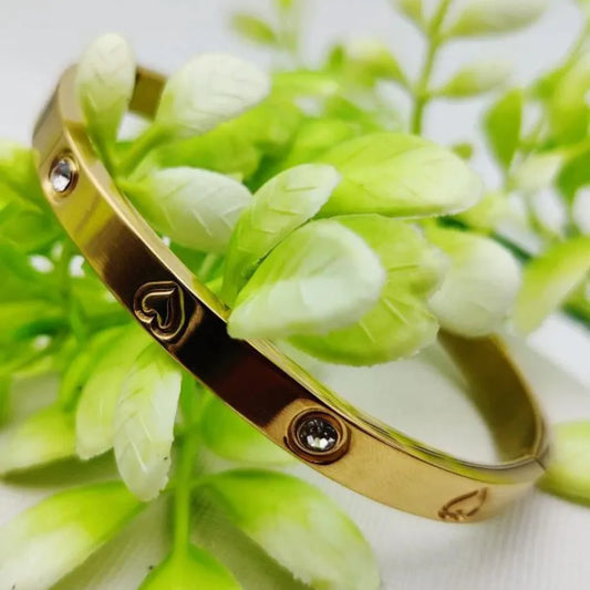 Cartier-Inspired Heart Charm Adjustable Bracelet for Women