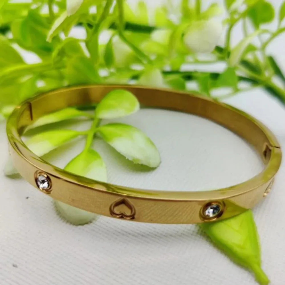 Cartier-Inspired Heart Charm Adjustable Bracelet for Women