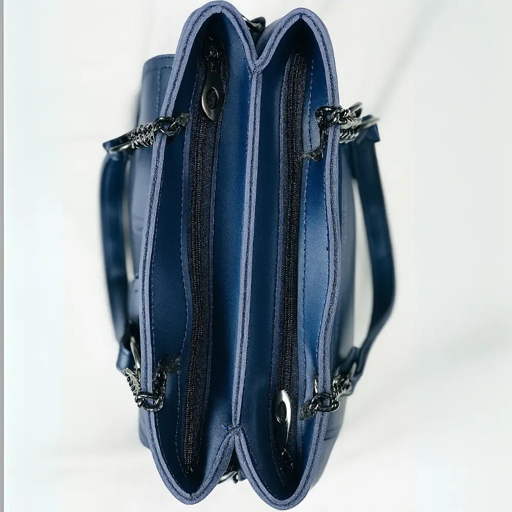 Blue Pocket Chain Handbag
