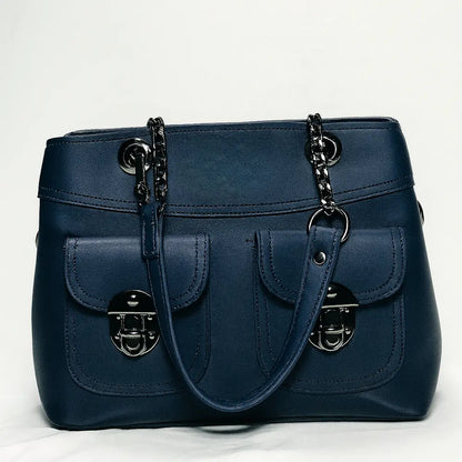 Blue Pocket Chain Handbag