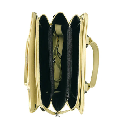 Diamond Beige Handbag with Detachable Pouch