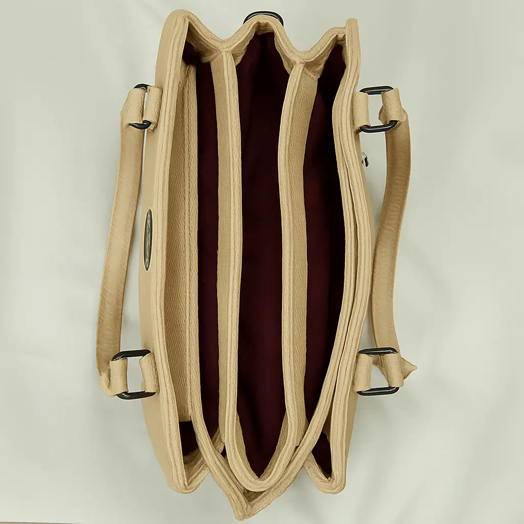 Beige Dome Handbag