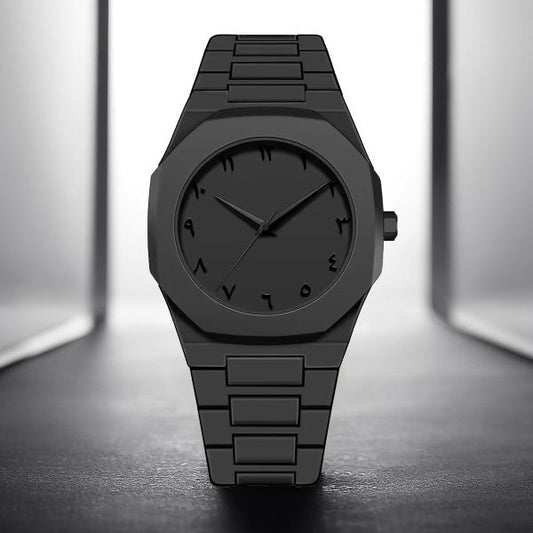 Full Black Aura Quartz Watch | Lightweight Analog Watch for Men & Boys