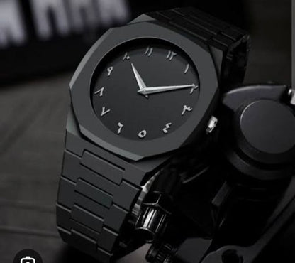 Full Black Aura Quartz Watch | Lightweight Analog Watch for Men & Boys