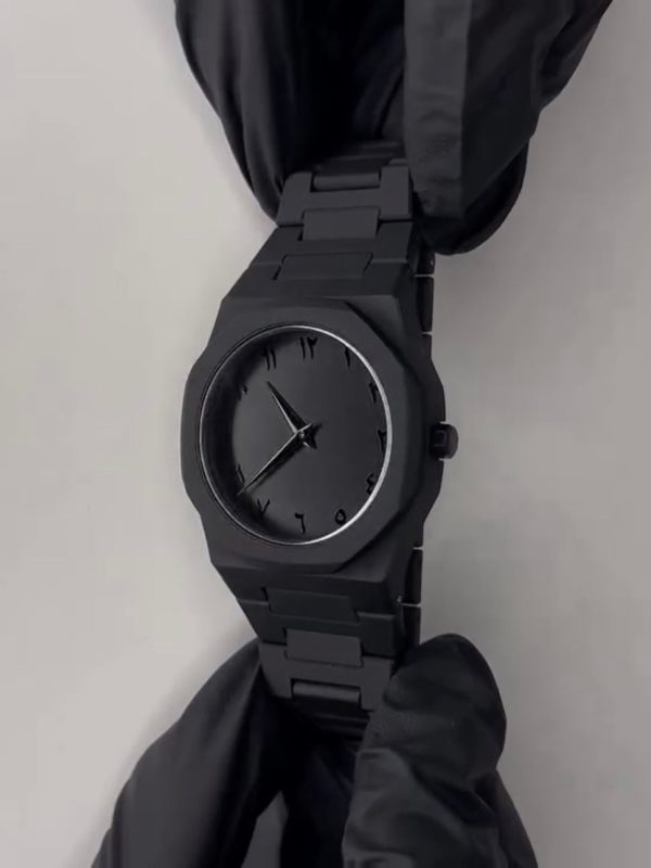 Full Black Aura Quartz Watch | Lightweight Analog Watch for Men & Boys