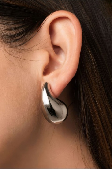 Chunky Dome Drop Hoop Earrings for Women