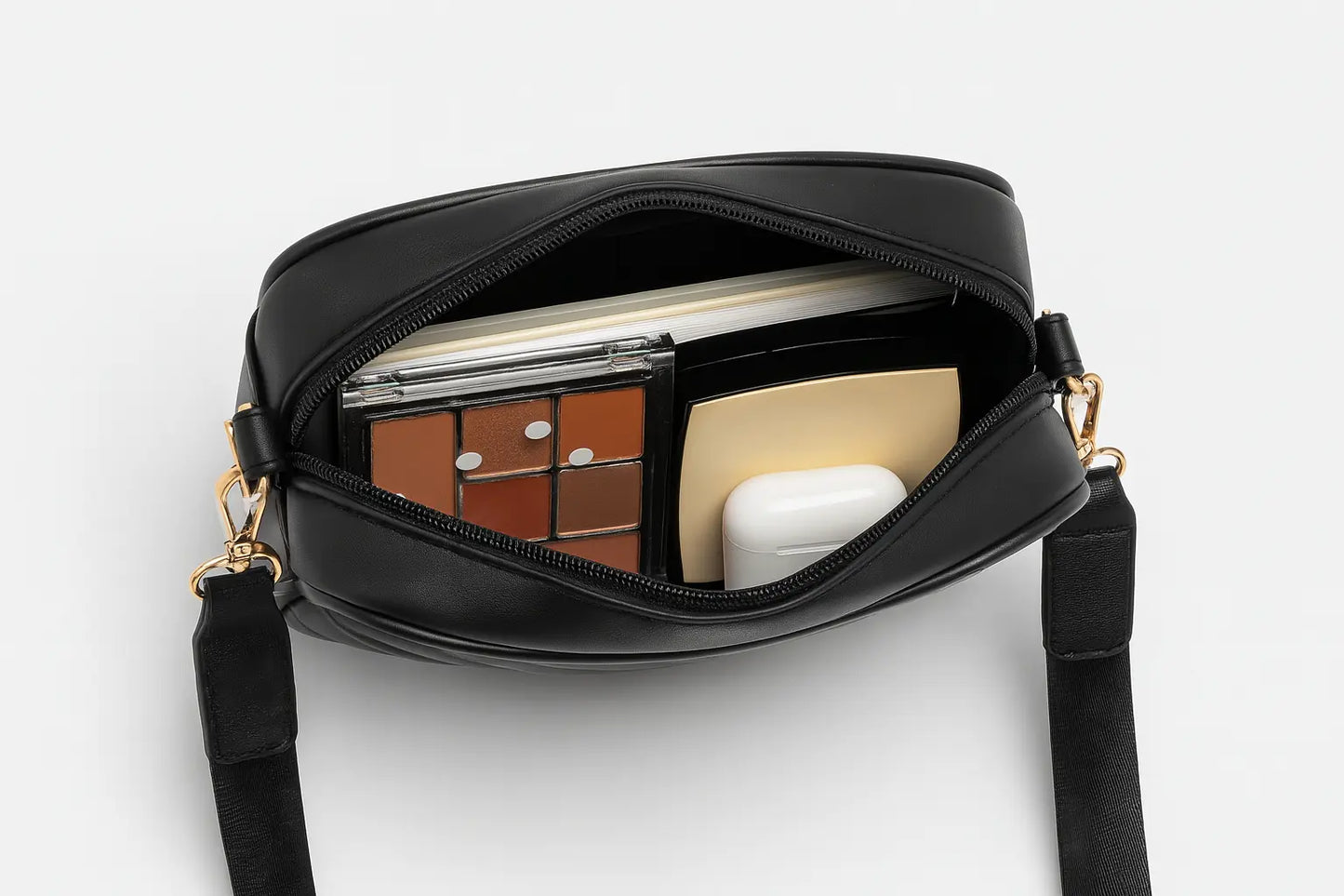 Square PU Leather Shoulder Bag for Women – Elegant Quilted Design
