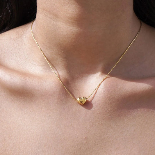 Heart Pendant Necklace for Women – Stainless Steel, Elegant Gift