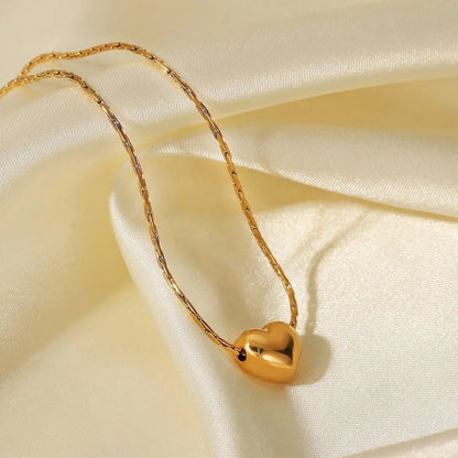 Heart Pendant Necklace for Women – Stainless Steel, Elegant Gift