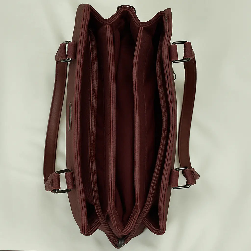 Mehroon Dome Handbag