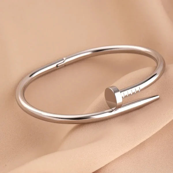 Adjustable Stainless Steel Nail Kara Bracelet for Women