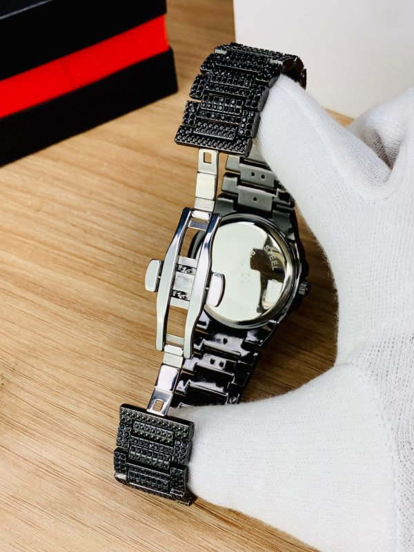 Blacked Iced Out Men’s Watch | Stainless Steel Chain | No Box
