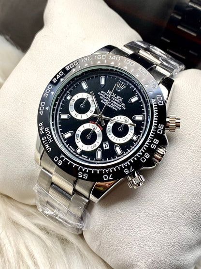 Rolex Daytona Quartz Chronograph Watch | Silver Stainless Steel for Men