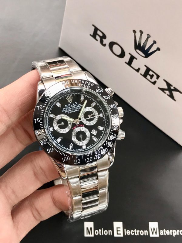 Rolex Daytona Quartz Chronograph Watch | Silver Stainless Steel for Men