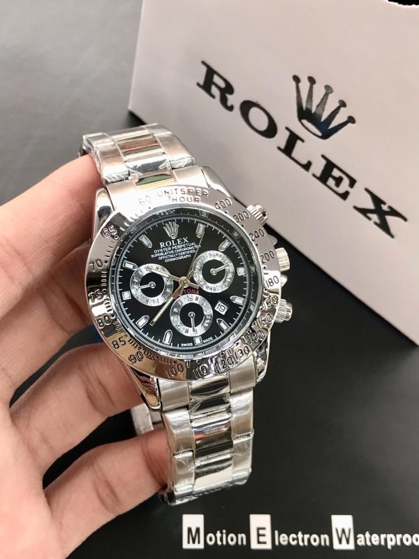 Rolex Daytona Quartz Chronograph Watch | Silver Stainless Steel for Men