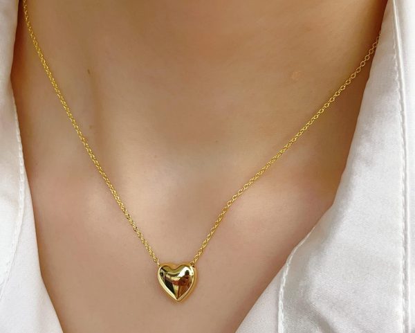 Heart Pendant Necklace for Women – Stainless Steel, Elegant Gift